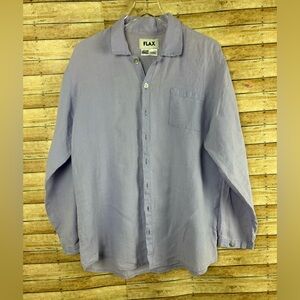 FLAX 100% Linen Button Down Blouses Sz  Small